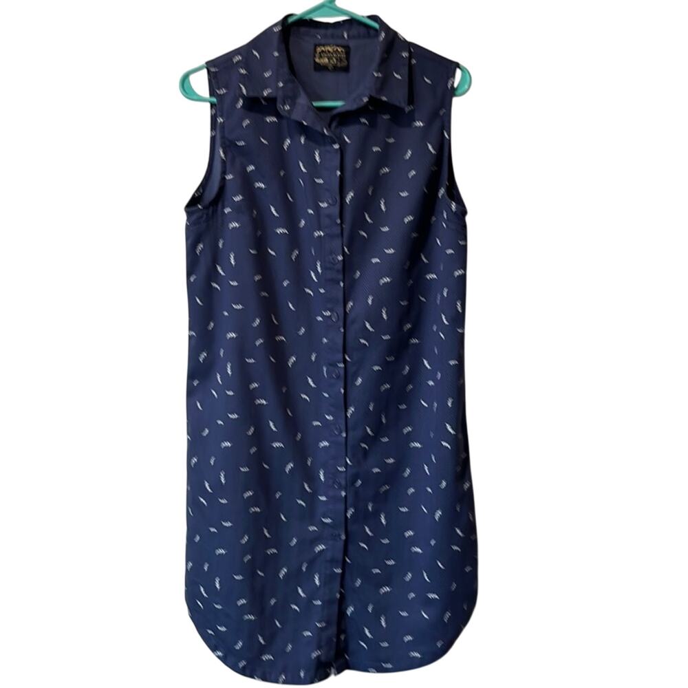 United by Blue Button Up Blue Sleeveless Dress Size Medium